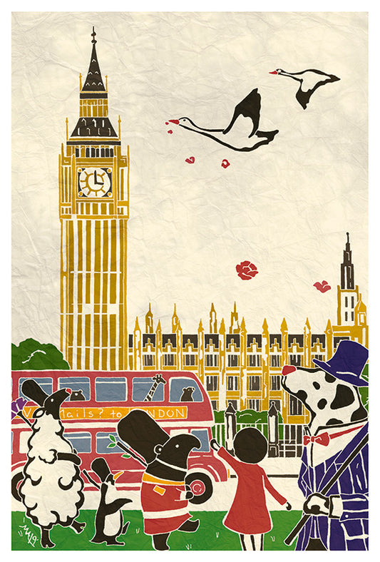 London England - Adachi Masato - Who Mails postcard
