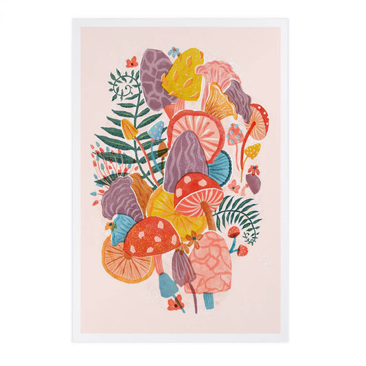 Earthy Dreamer, Mushrooms - Lantern Press Postcard