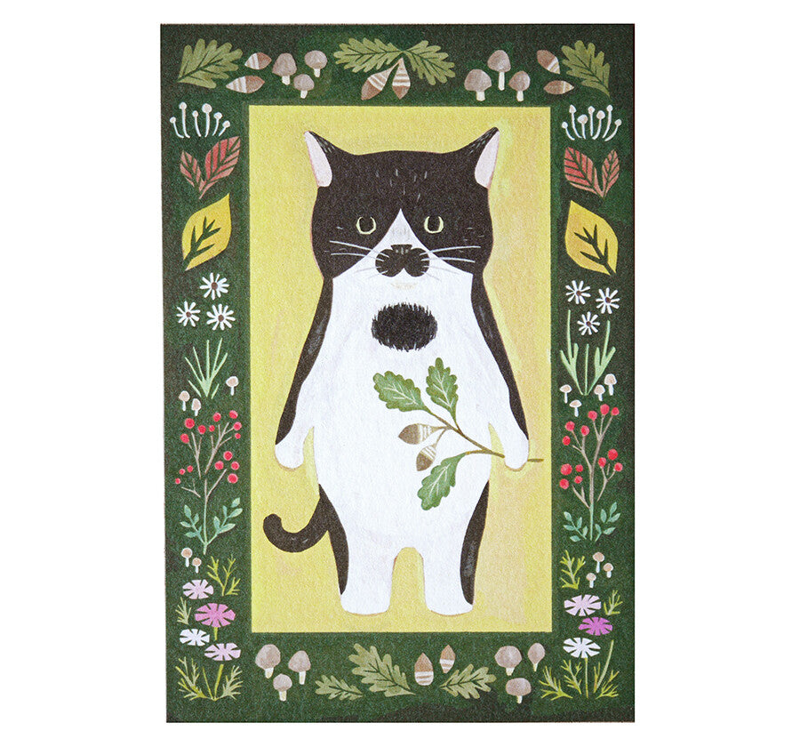 bull cat#2 - Cat in a picture book series- 4Legs postcards