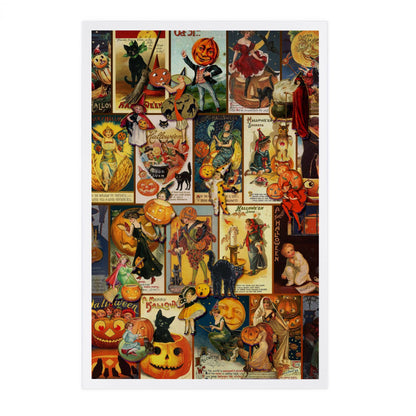 Vintage Halloween Postcard Collage - Lantern Press Postcard
