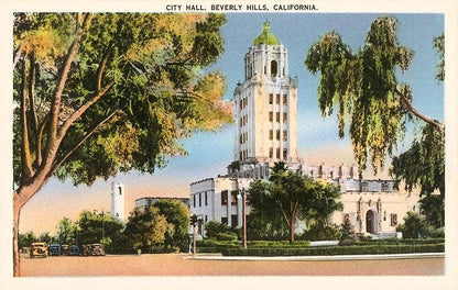 City Hall, Beverly Hills - Found Image postcard