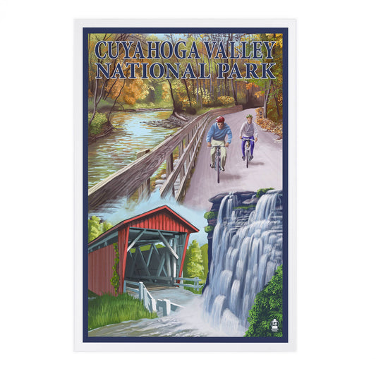 Cuyahoga Valley National Park, Ohio Views - Lantern Press Postcard