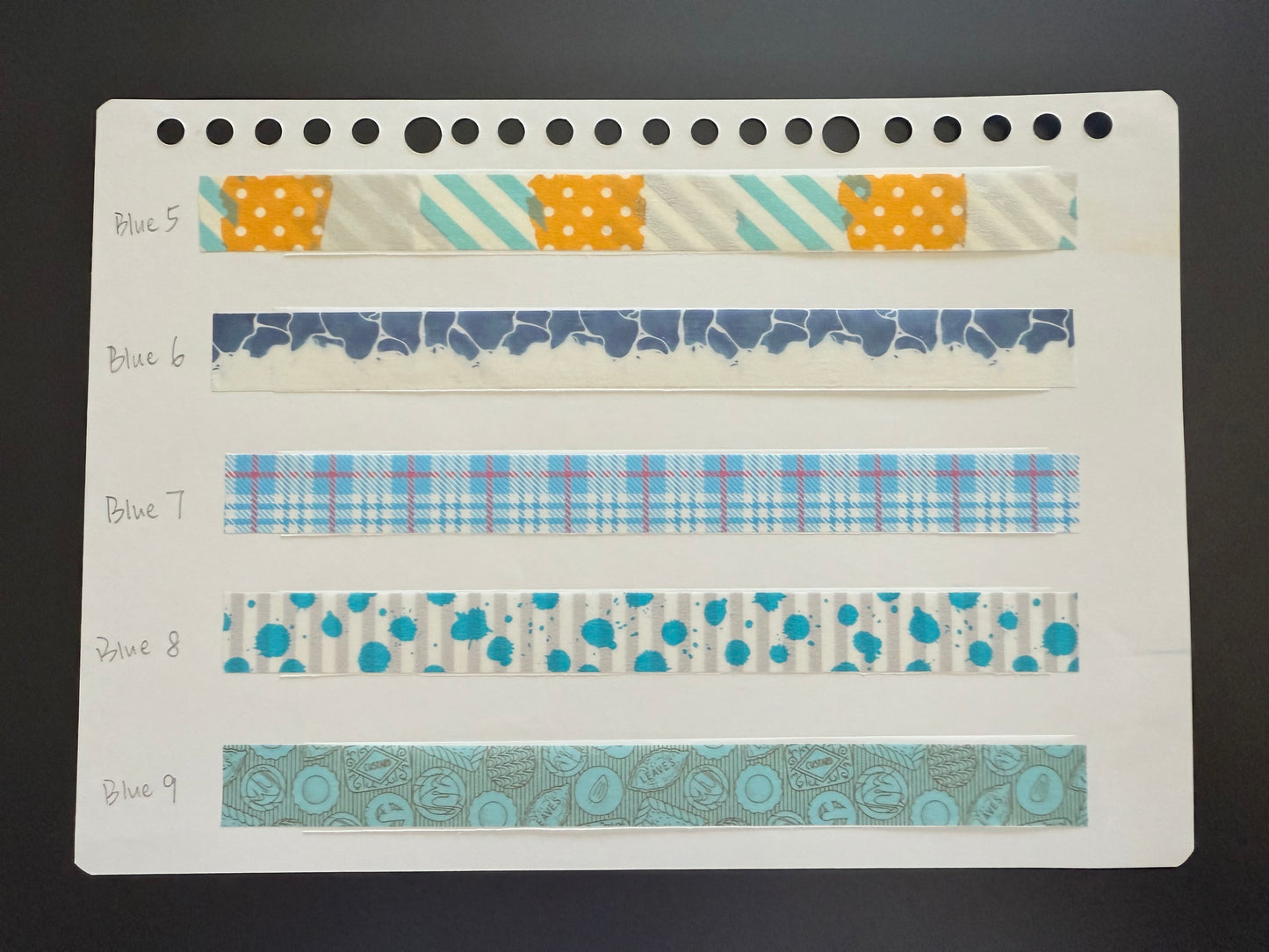 MT Washi Tape Sampler - 0.5m - Blue collection 2