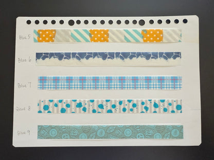 MT Washi Tape Sampler - 0.5m - Blue collection 2