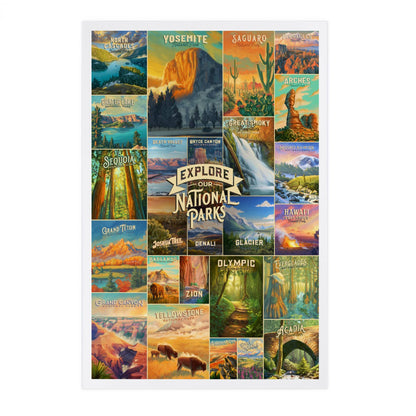 Oil Painting National Park Series Collage -  LanternPress postcard