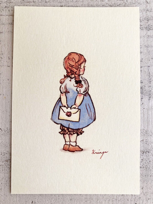 Letter Girl  - Krimgen postcard