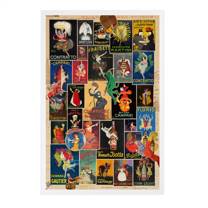 Vintage Spirits Leonetto Cappiello Collage - Lantern Press Postcard