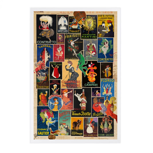 Vintage Spirits Leonetto Cappiello Collage - Lantern Press Postcard