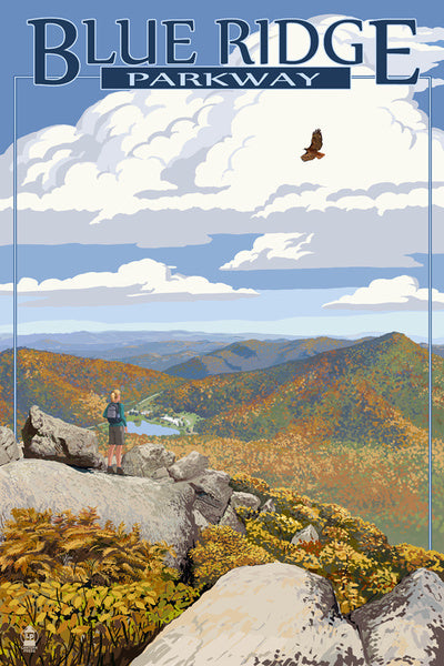 Blue Ridge Parkway - Lantern Press Postcard