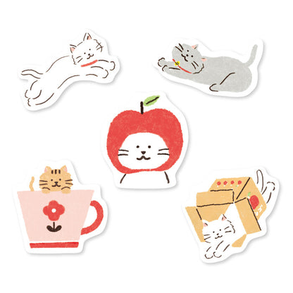 Loose Cats, Watashi-Biyori - Furukawashiko Washi Flake Stickers