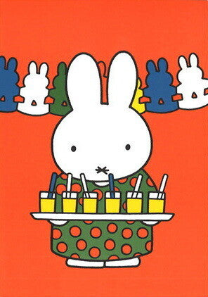 Miffy mom with juice - Miffy Postcard