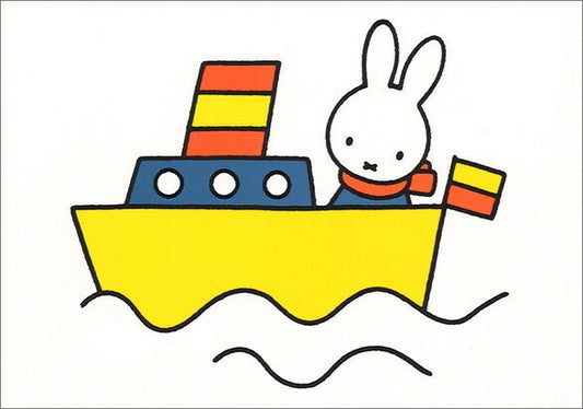 Miffy on a boat - Miffy Postcard