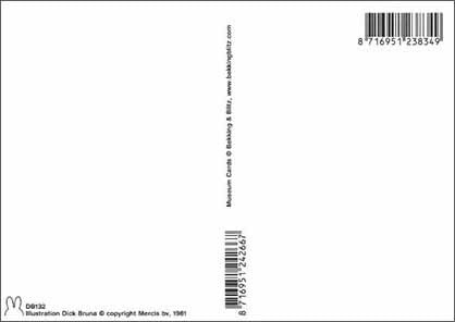 Miffy with pen - Miffy Postcard