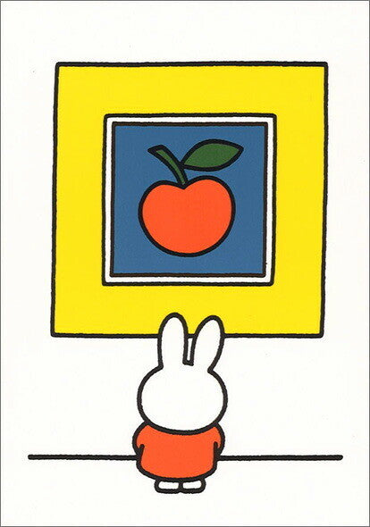Miffy admiring painting - Miffy Postcard