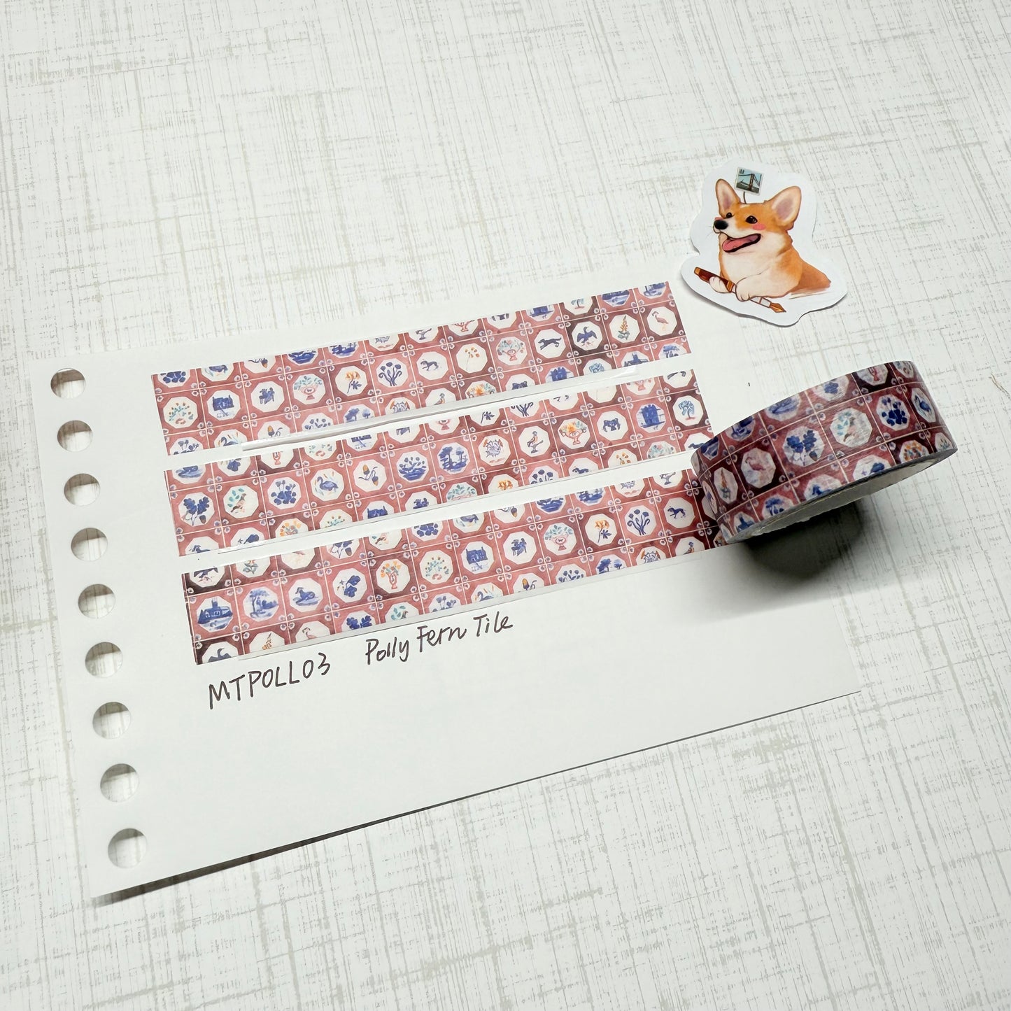 Polly Fern Tile - 55cm sampler - mt masking tape