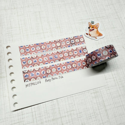 Polly Fern Tile - 55cm sampler - mt masking tape
