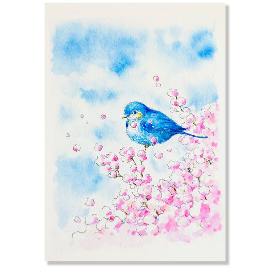 Spring Pattern - Ruri - Shinya Uchida Postcard