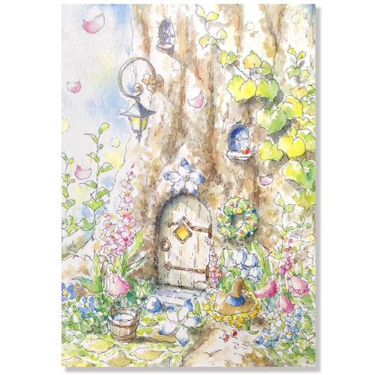 Spring Pattern - Fairy House Spring - Shinya Uchida Postcard