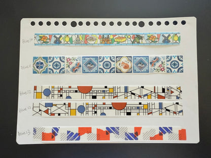 MT Washi Tape Sampler - 0.5m - Blue collection 3