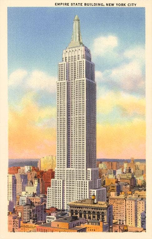 Empire State Building, New York City - Found Image postcard