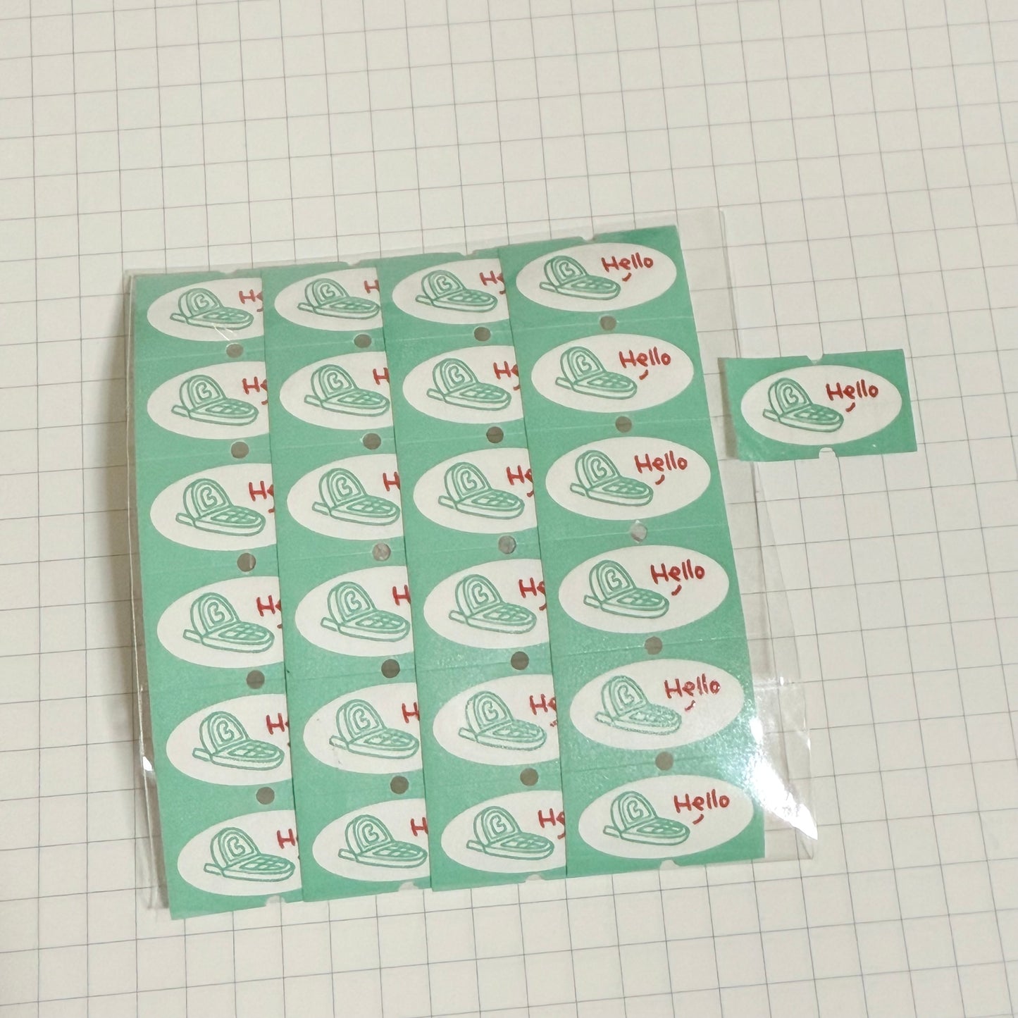 Hello phone time - Abai Design白教授研究所 - 24 labeler stickers sampler