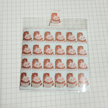 Sweets bear - 啓文社印刷 keibunsha - 24 labeler stickers sampler