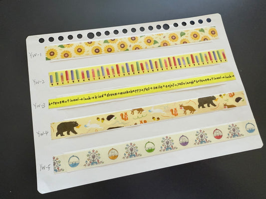 MT Washi Tape Sampler - 0.5m - Yellow collection 1