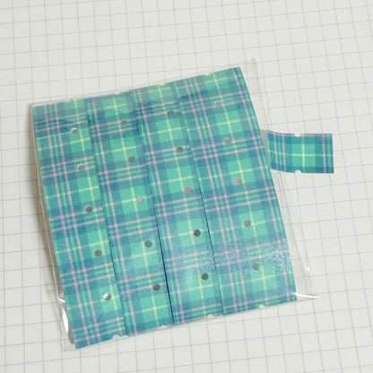 Green Gingham - Abai Design白教授研究所 - 24 labeler stickers sampler