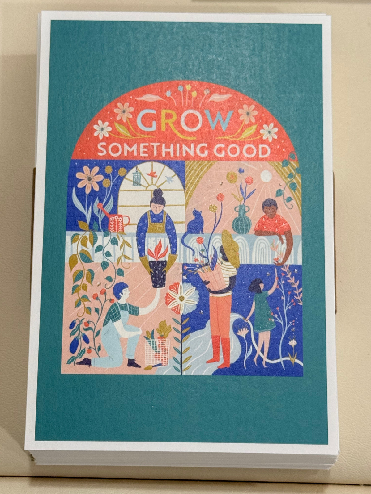 Grow Something Good - Contour -  Lantern Press Postcard