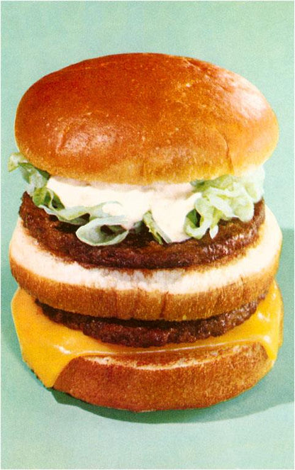 Triple Burger - Found Image postcard