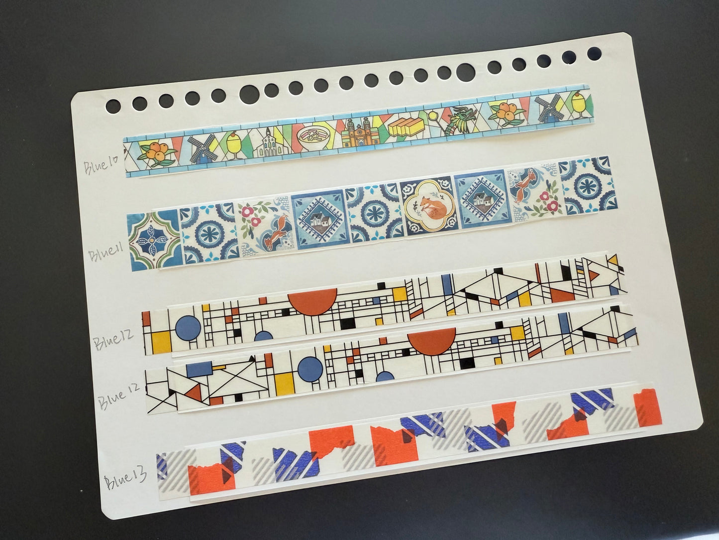 MT Washi Tape Sampler - 0.5m - Blue collection 3