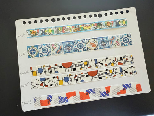 MT Washi Tape Sampler - 0.5m - Blue collection 3