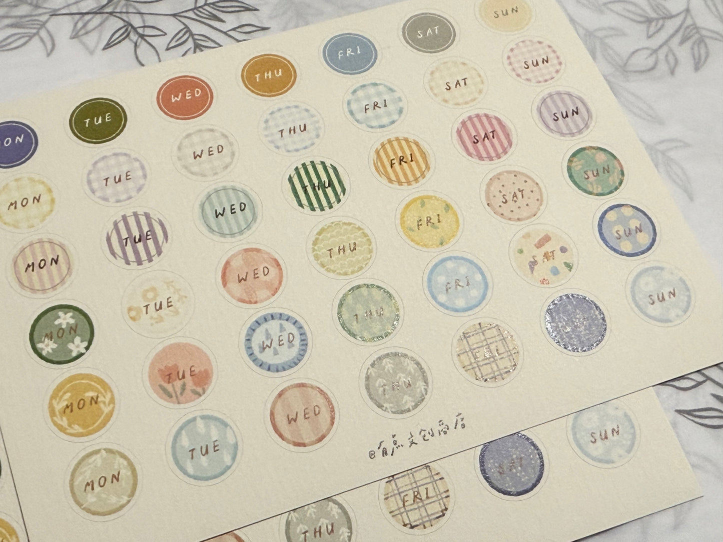 Polka Dot Week - washi paper sticker set -  A Little Creative Store (YOUDIAN DESIGN)