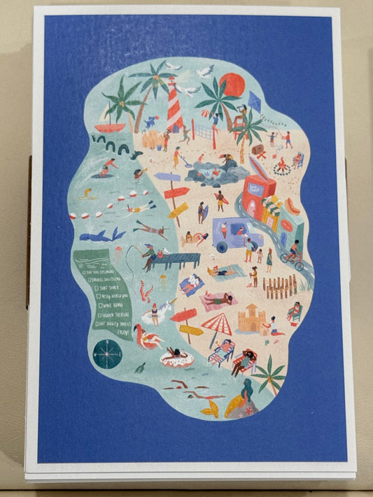 Fun In The Sun - Contour -  Lantern Press Postcard