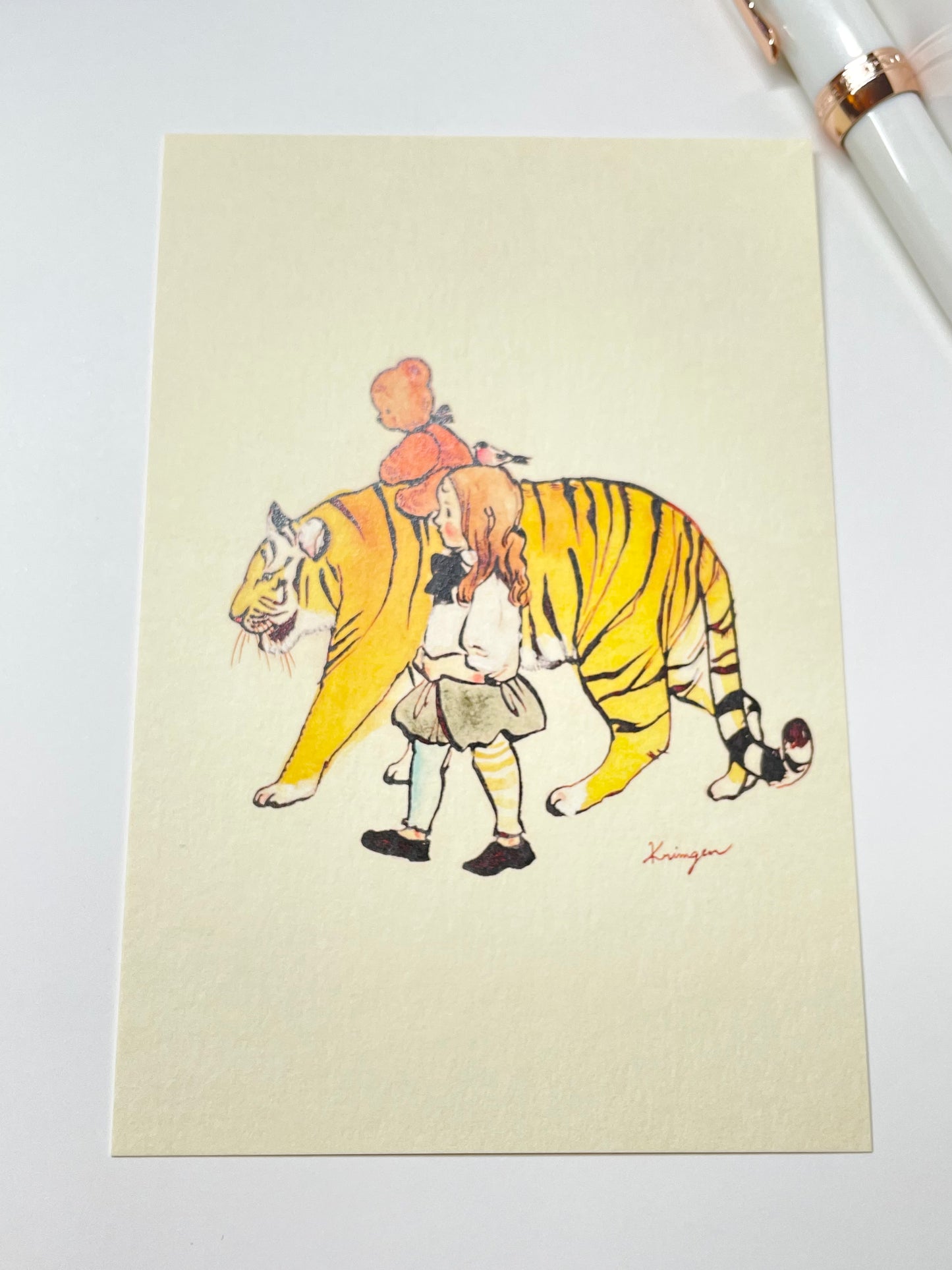 Walking Tiger - Krimgen postcard