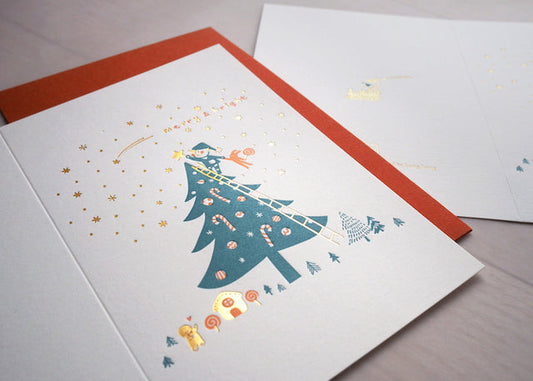 catching star - letterpress christmas card - Ditto Ditto