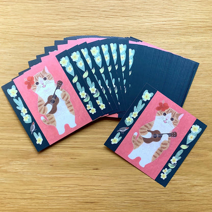 Chapaku Hawaii (茶白ハワイ) - 4legs memo paper