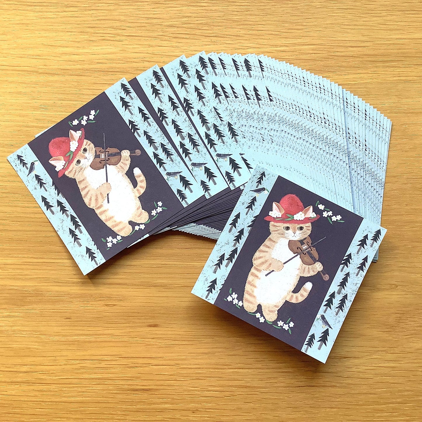 The violin cat (バイオリン猫) - 4legs memo paper