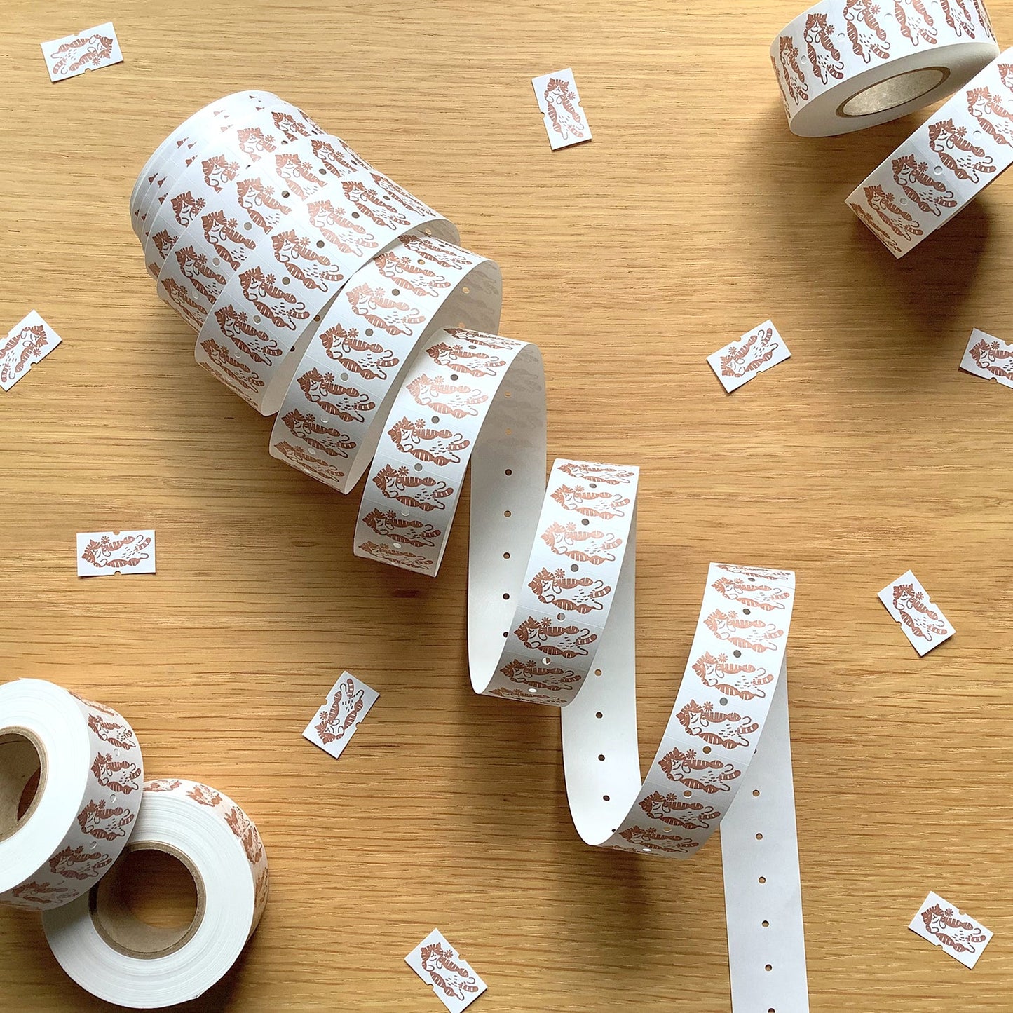 腹毛なでて - 4legs label sticker (20 stickers sampler)