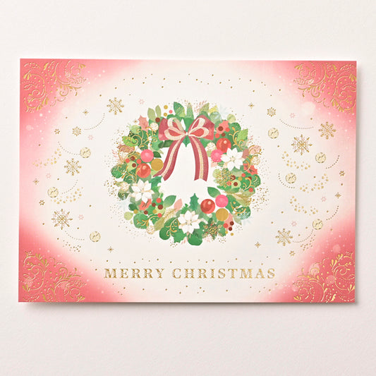 Christmas Wreath postcard