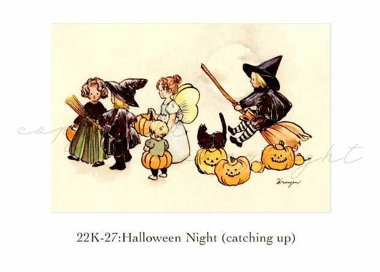 Halloween night(catching out) - Krimgen postcard