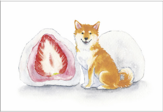 Shiba Inu and Snack [Daifuku] Postcard