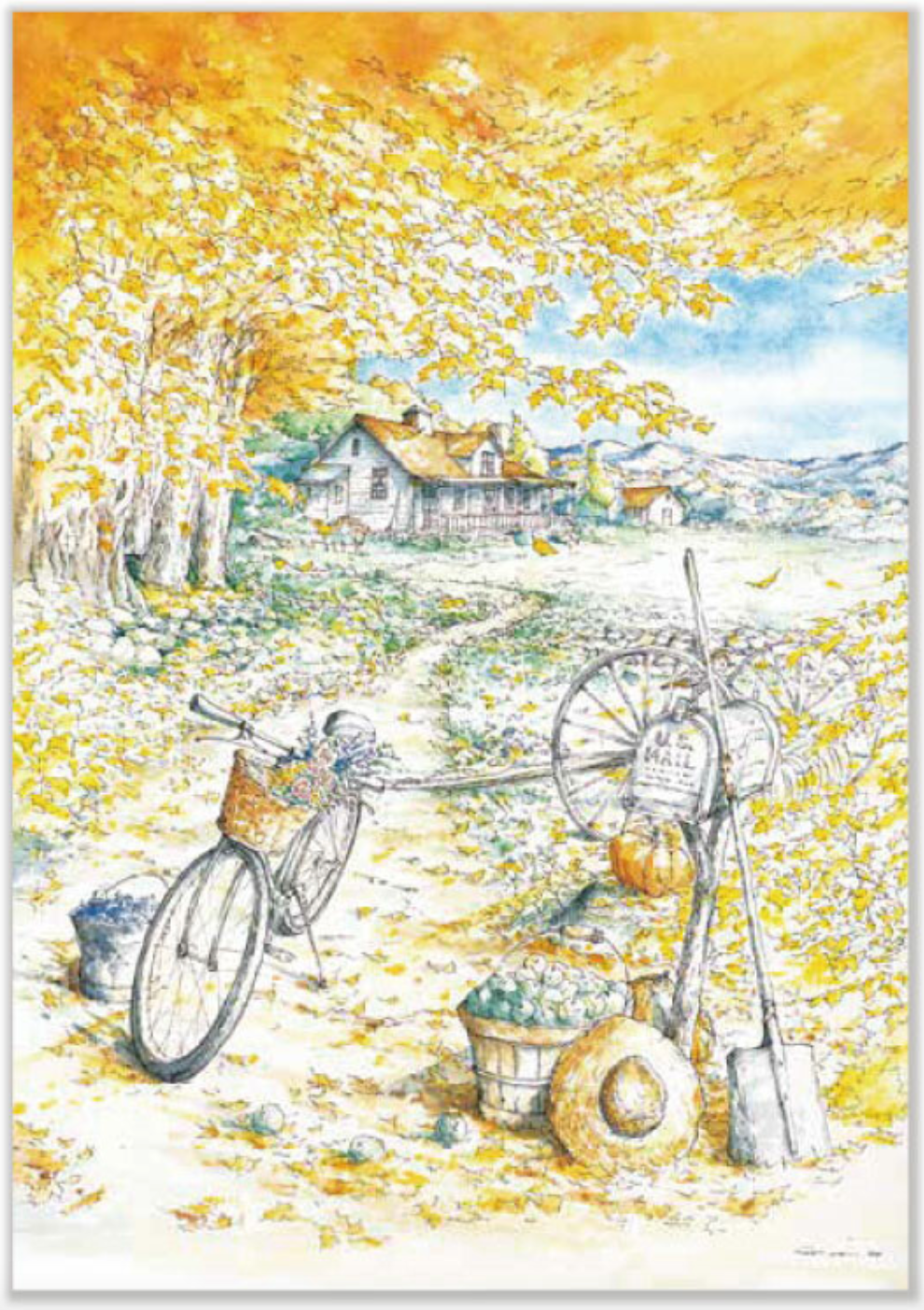 Vermont Yellow - Shinya Uchida Postcard