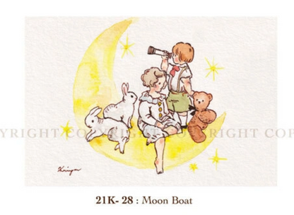 Moon Boat - Krimgen postcard