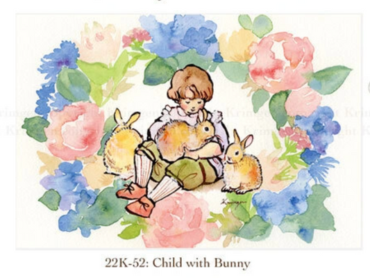 Child with Bunny - Krimgen postcard