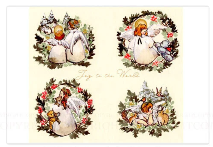 Angels in Wreaths -  Krimgen postcard