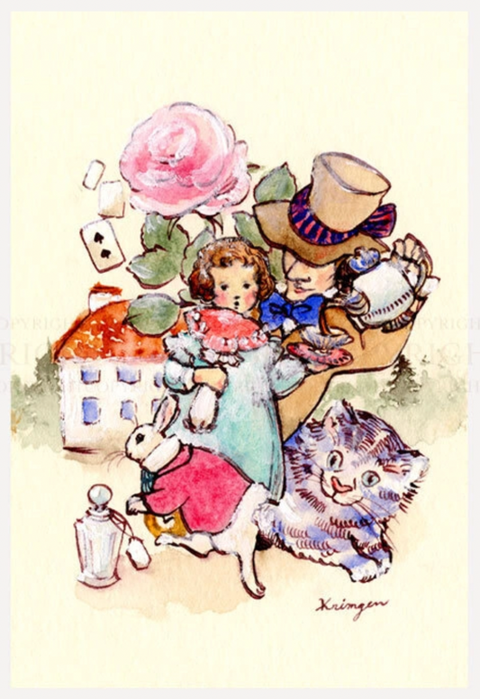 Alice's Adventure in Wonderland - Krimgen postcard