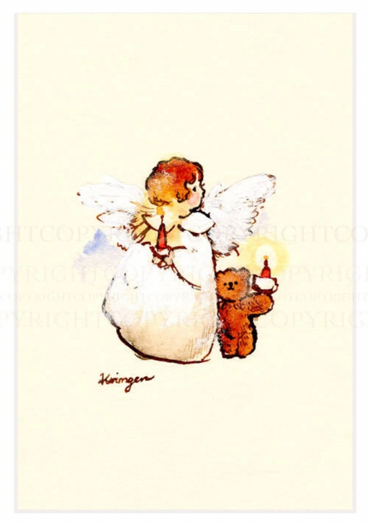 Angel, Kerza - Krimgen postcard