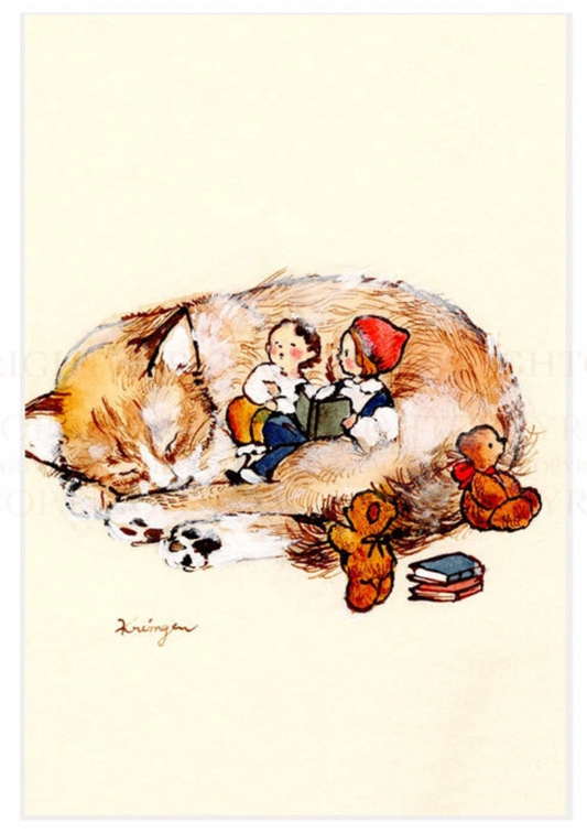 Cat Bed - Krimgen postcard