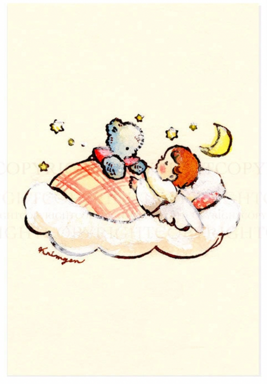 Baby Angel, Cloud bed - Krimgen postcard